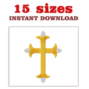 Christian Cross Embroidery Design File (Digital Download)