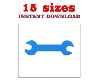 Moersleutelborduurontwerp: machineborduurbestand (digitale download)