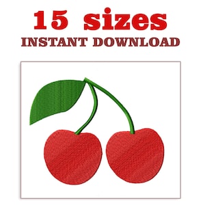 Cherry Machine Embroidery Design (Digital Download)