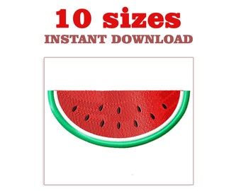 Watermelon Slice Machine Embroidery Design (Digital Download)