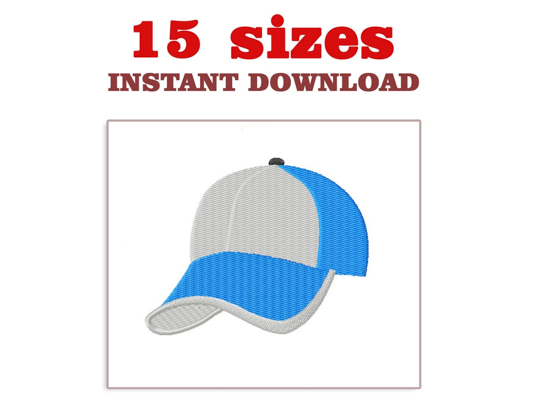 Baseball Cap Embroidery Design File, Cap Machine Embroidery Design