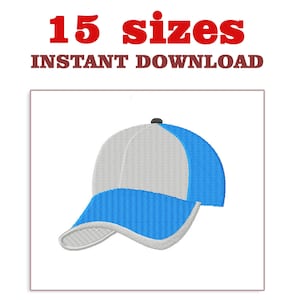 Baseball Cap Embroidery Design: Machine Embroidery File (Digital Download)