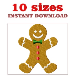 Gingerbread Man Embroidery Design (Instant Download)