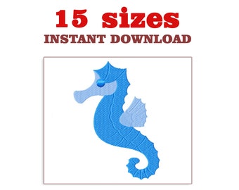 Seahorse Machine Embroidery Design (Digital Download)