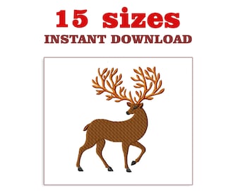 Deer Embroidery Designs: Buck Machine Embroidery File (Digital Download)