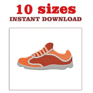 Sneakers Embroidery Design: Running Shoes Machine Embroidery (Download)