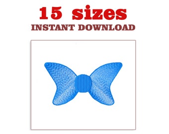Bow Tie Embroidery Design: Machine Embroidery (Digital Download)