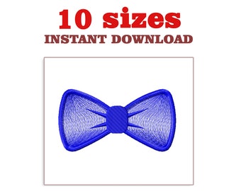 Bow Tie Embroidery Design: Machine Embroidery (Digital Download)