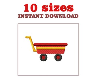 Motif de broderie wagon pour enfants : fichier Mini Machine (téléchargement numérique)