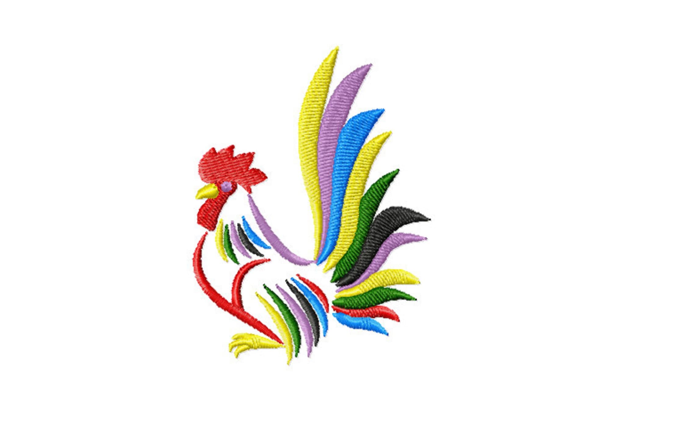 Rooster Outline Embroidery Design: Mini Rooster File (digital Download ...