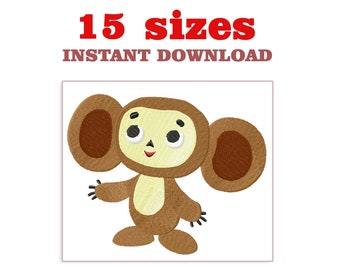 Cheburashka Machine Embroidery Design (Digital Download)