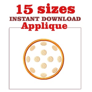 Pickleball Applique Embroidery Design (Digital Download)
