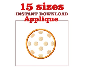 Pickleball Applique Embroidery Design (Digital Download)