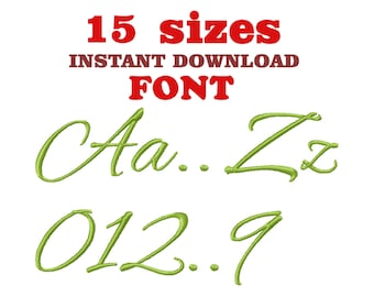 Alex Brush Font Stickmotive: 15 Größen (Digitale Datei)