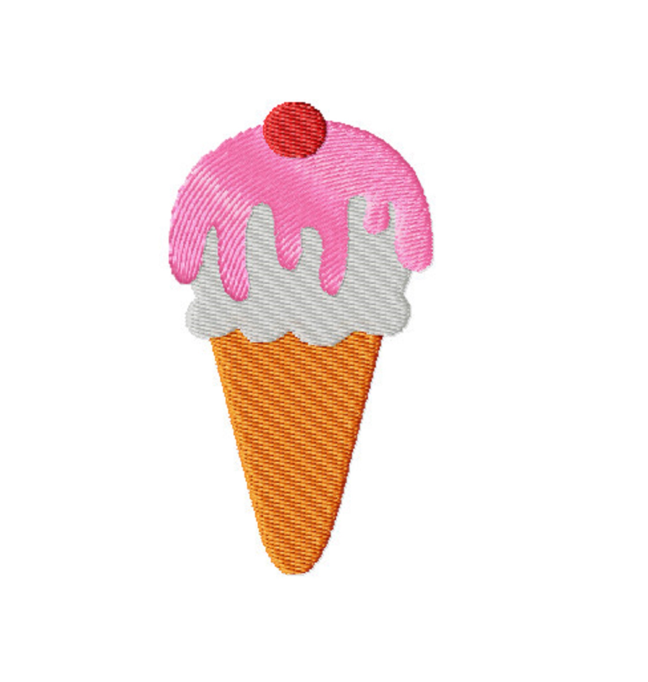 Ice Cream Cone Embroidery Design Ice Cream Set of 5 Machine Etsy