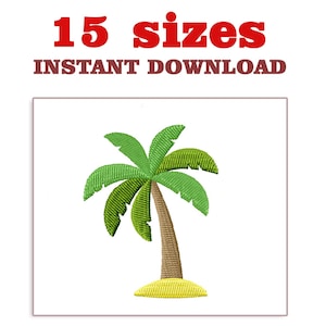 Palm tree Embroidery design file, one palm machine embroidery design file, Download Embroidery, machine embroidery designs Palm tree