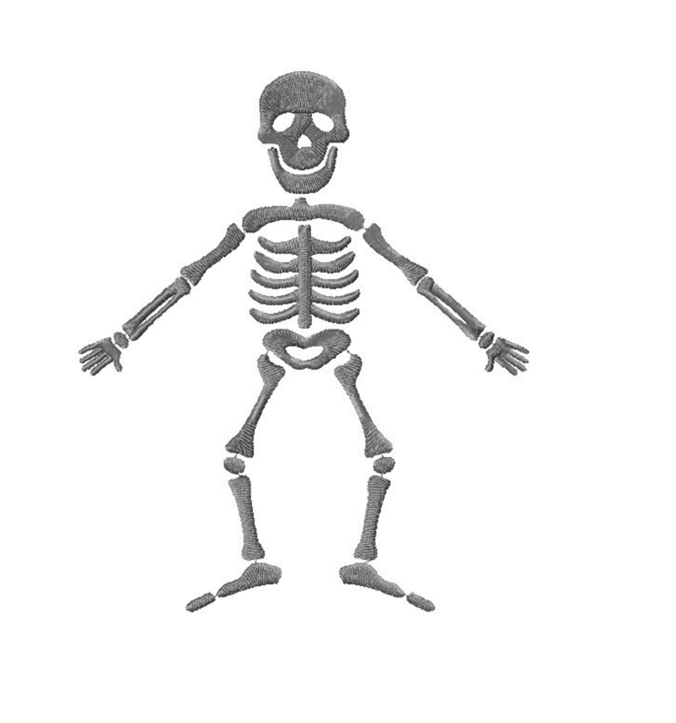 Skeleton Embroidery Design: Machine Embroidery File (digital Download ...