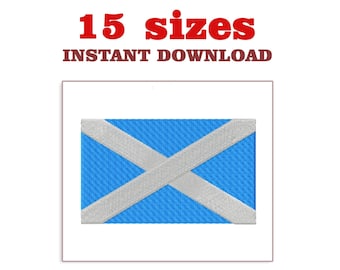 Borduurontwerp vlag Schotland: machineborduurbestand (digitale download)