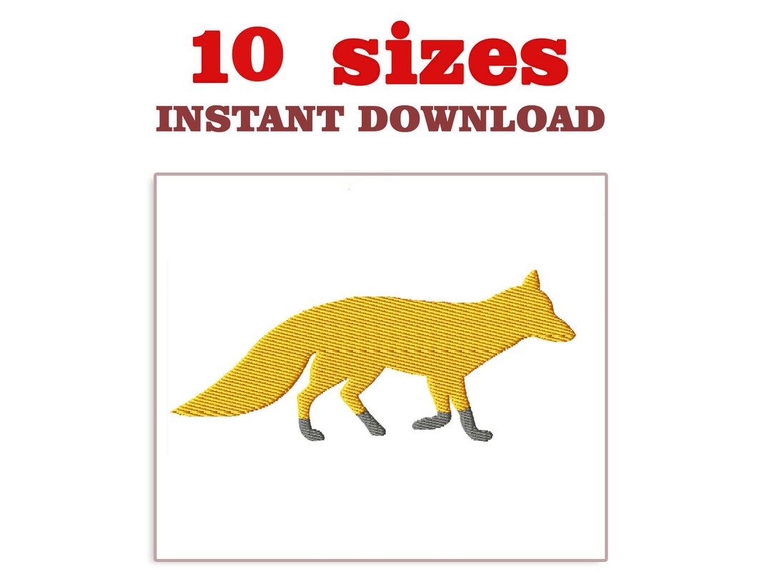 Fox Embroidery Design: Machine Embroidery (digital Download) - Etsy