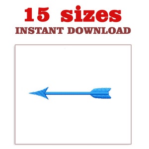 Desenho de Bordado de Flecha: Arquivo de Bordado à Máquina (Download Digital)