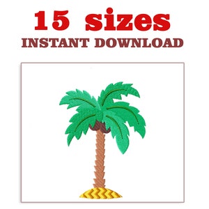 Palm Embroidery design file, one palm tree machine embroidery design, Download Embroidery, machine embroidery designs