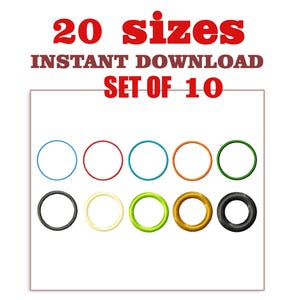 Satin Stitch Circle Embroidery Design: Outline Set (Digital Download)