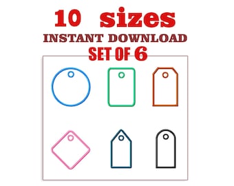 Price Tag Applique Embroidery Design (Digital File)
