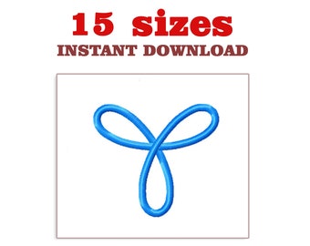 Trefoil Knot Machine Embroidery Design (Instant Download)