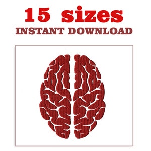Brain Embroidery Design file, Mini Brain Embroidery Machine Embroidery Design