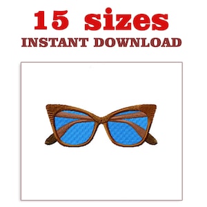 Sunglasses Embroidery Design: Machine Embroidery (Digital Download)