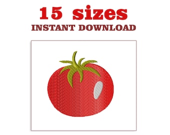 Tomato Embroidery Design: Machine Embroidery File (Digital Download)