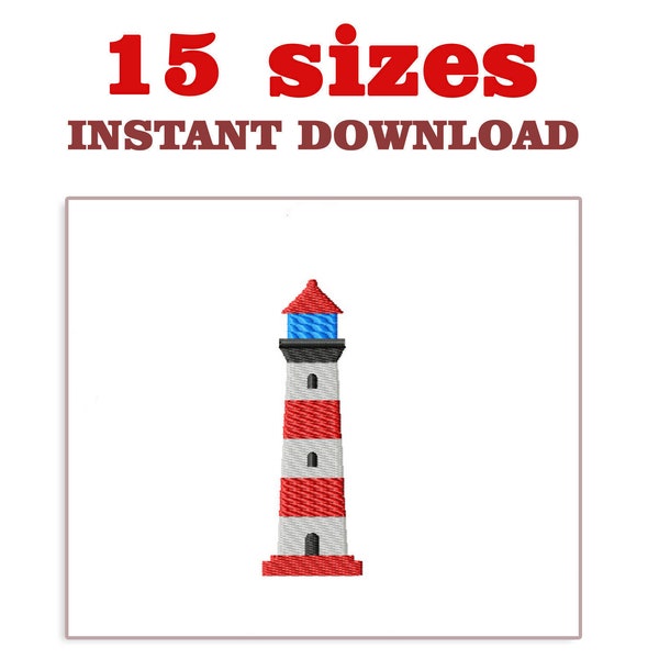 Lighthouse Embroidery design file, Lighthouse machine embroidery design, Download Embroidery, machine embroidery designs