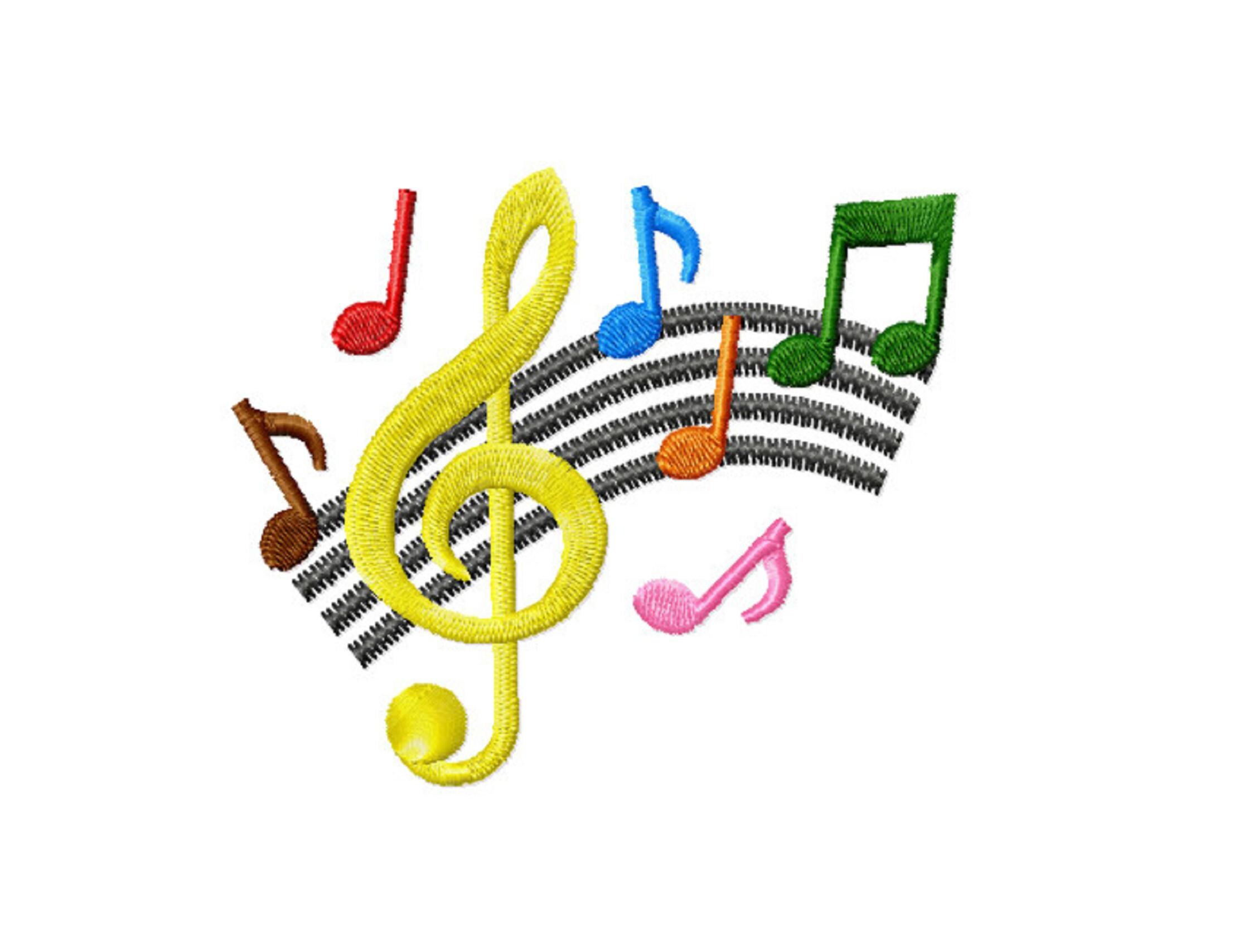 Music Notes Embroidery Design: Machine Embroidery File (digital ...