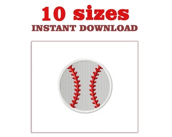 Baseball Embroidery Design: Machine Embroidery File (Digital Download)
