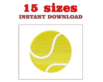 Tennis ball embroidery design, Download Embroidery file, Tennis ball Sport Machine Embroidery Design