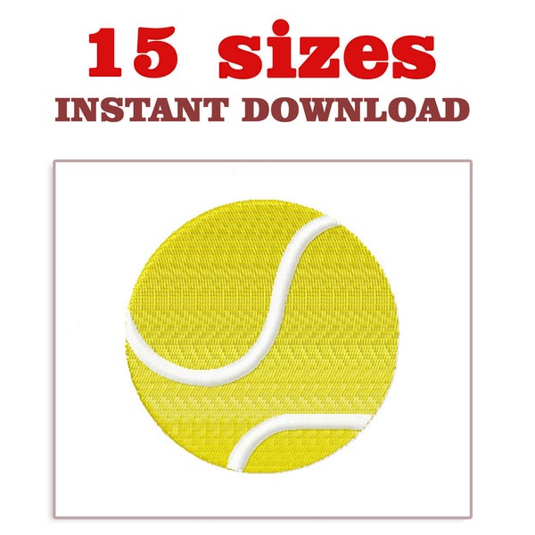 Tennis ball embroidery design, Download Embroidery file, Tennis ball Sport Machine Embroidery Design