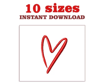 Boho Heart Satin Stitch Embroidery Designs (Digital Download)
