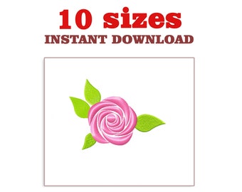 Rose Embroidery Design: Floral Machine Embroidery File (Instant Download)