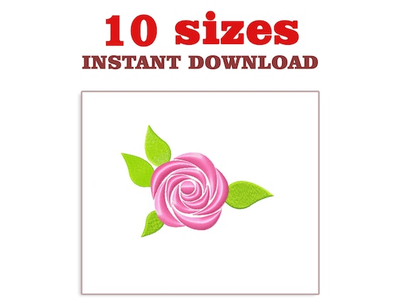 Rose Embroidery Design: Floral Machine Embroidery File (Instant Download)
