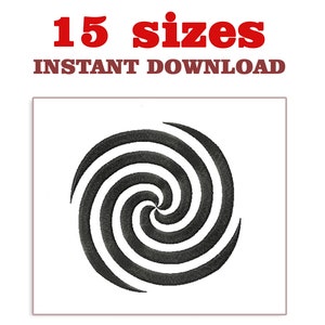 Spiral Machine Embroidery Design (Digital Download)