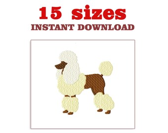 Poodle Machine Embroidery Design: Dog Embroidery File (Instant Download)
