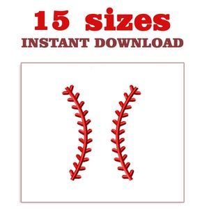 Baseball Laces Embroidery Design: Sports Stitch File (Instant Download)