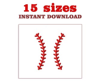 Baseball Laces Embroidery Design: Sports Stitch File (Instant Download)