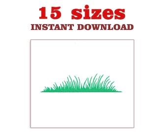 Grasborduurontwerp: 15 maten (digitale download)