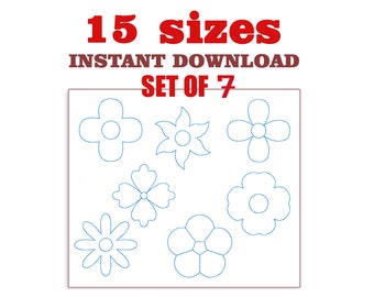 Chamomile & Daisy Embroidery Designs: Flower Machine Embroidery (Digital Download)