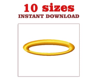 Satin Stitch Halo Embroidery Design file: Machine Embroidery (Digital Download)