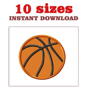 May include: Orange and black basketball embroidery design. 10 sizes available for instant download.