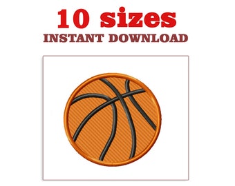 Basketball Embroidery Design: Machine Embroidery File (Digital Download)