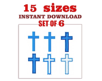 Kreuz Stickdatei: Kreuz als Stickdatei Set (Digitaler Download)