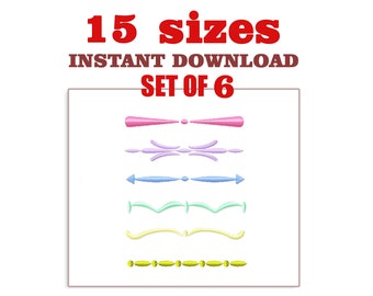 Divider Line Embroidery Design: Stitch Borders (Digital Download)